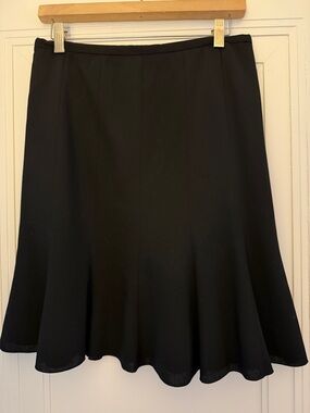 Armani Collezioni Black A-Line Flared Skirt